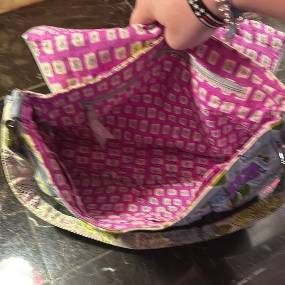 Vera Bradley green purple blue and pink handbag - Picture 6 of 6